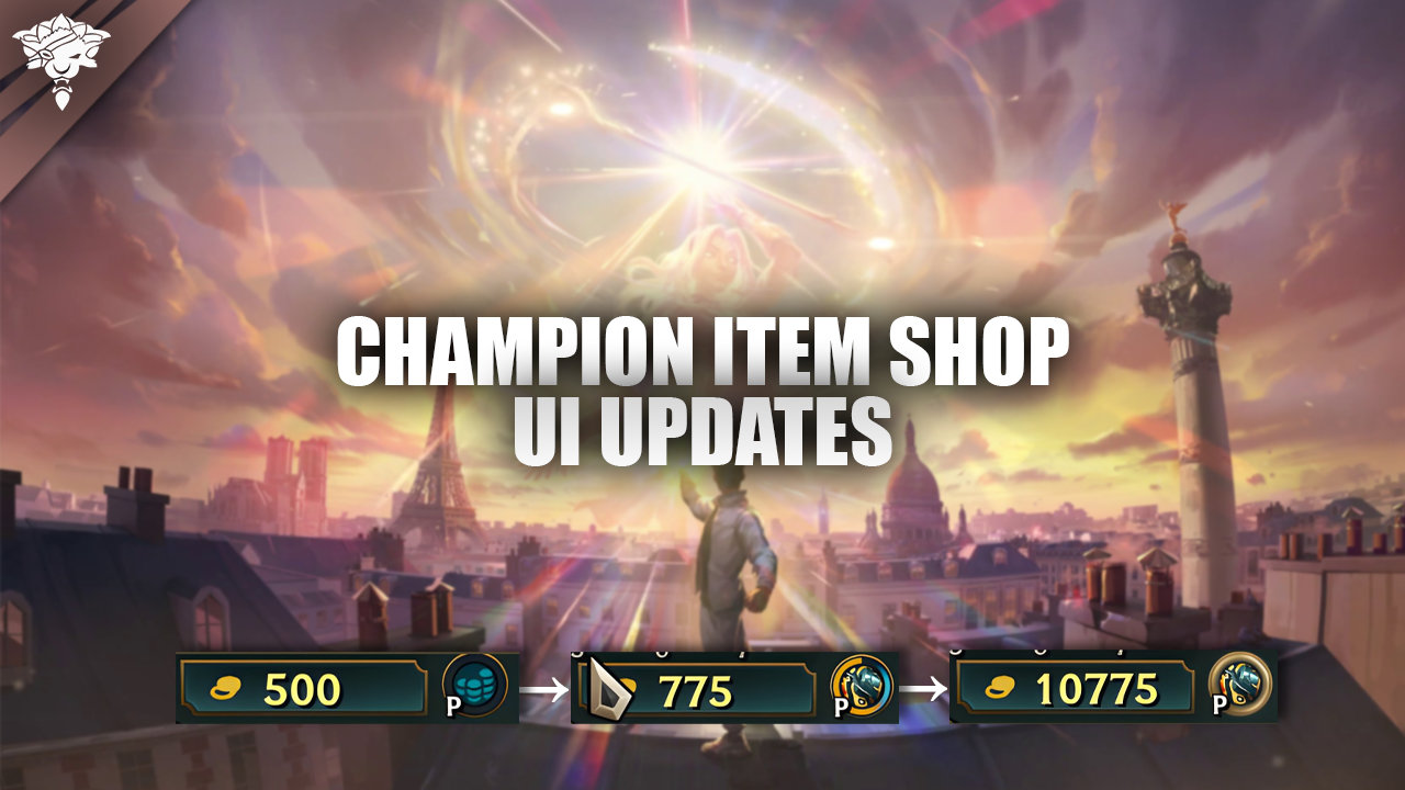 Updates voor de gebruikersinterface van de Champion Item Shop