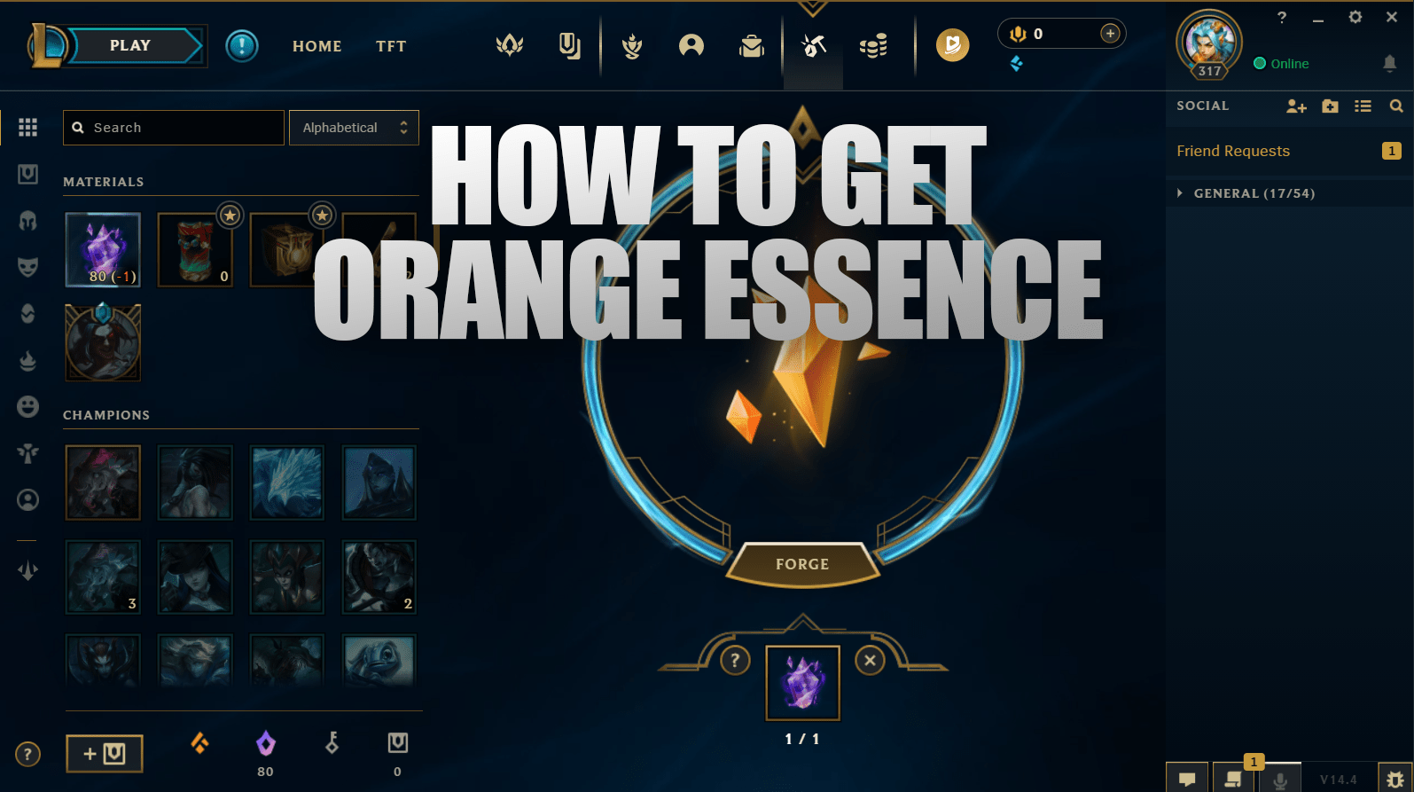 How to get orange essence