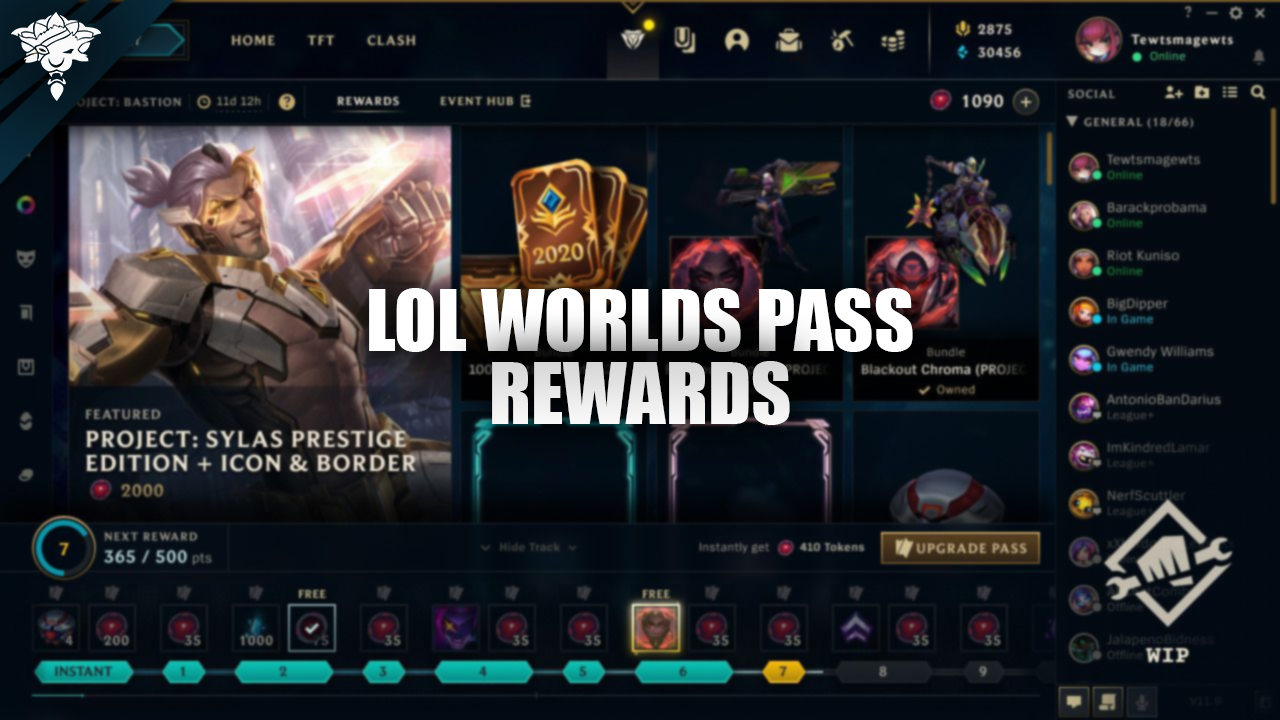 Récompenses du LoL Worlds Pass