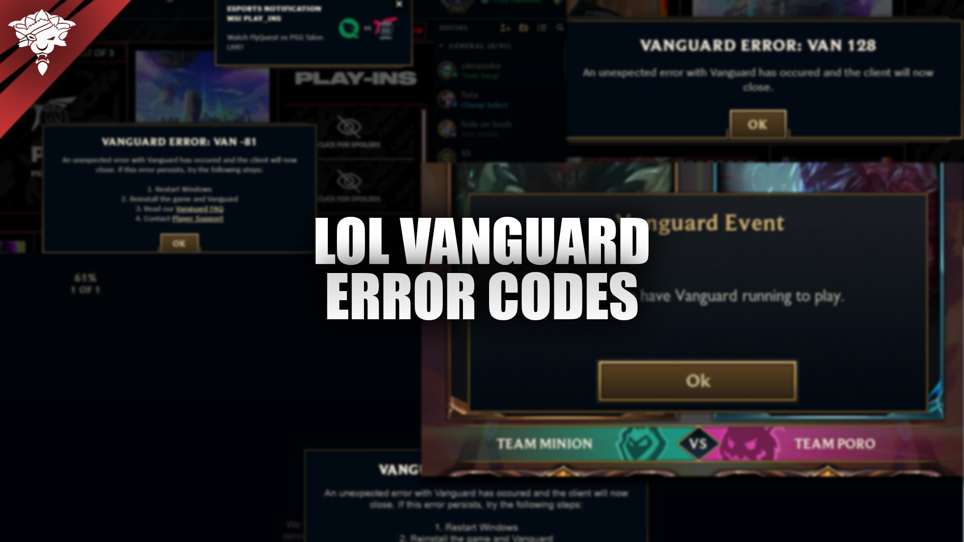 Codes d'erreur Vanguard