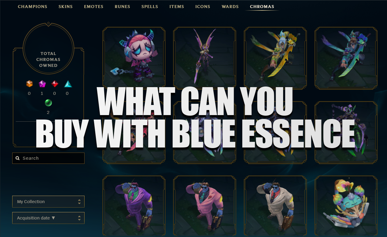 Was können Sie mit Blue Essence kaufen?