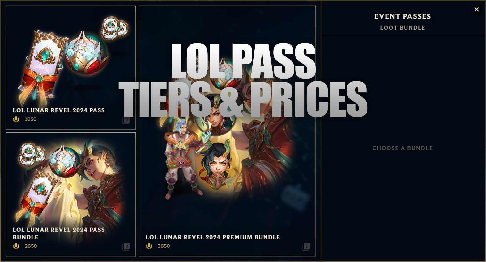 LoL Lunar Revel 2024: Tiers & Prices