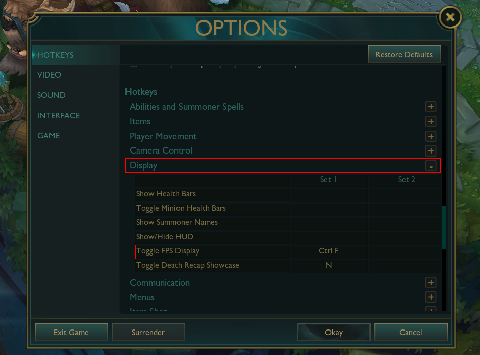 How to Show FPS and Ping in LoL