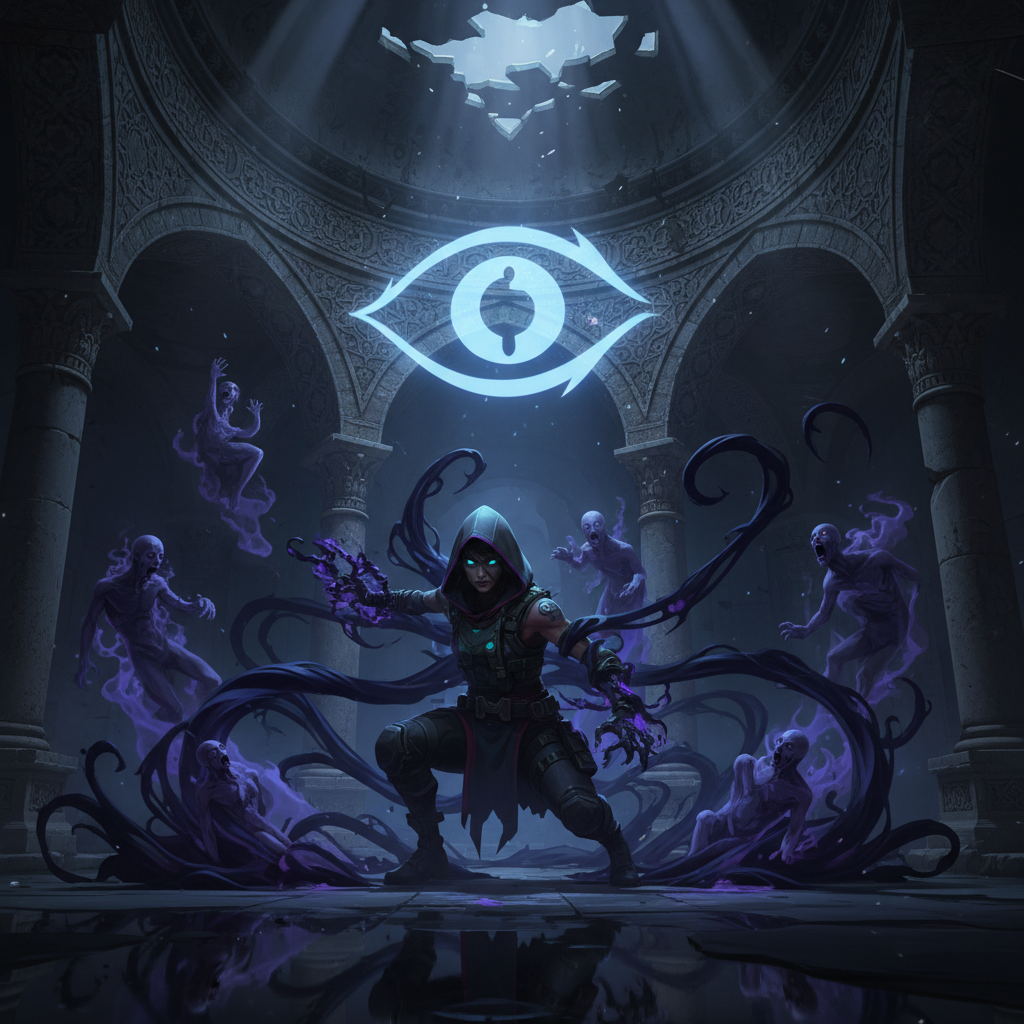 Fade nutzt Albtraum-Fähigkeiten in dunkler Umgebung