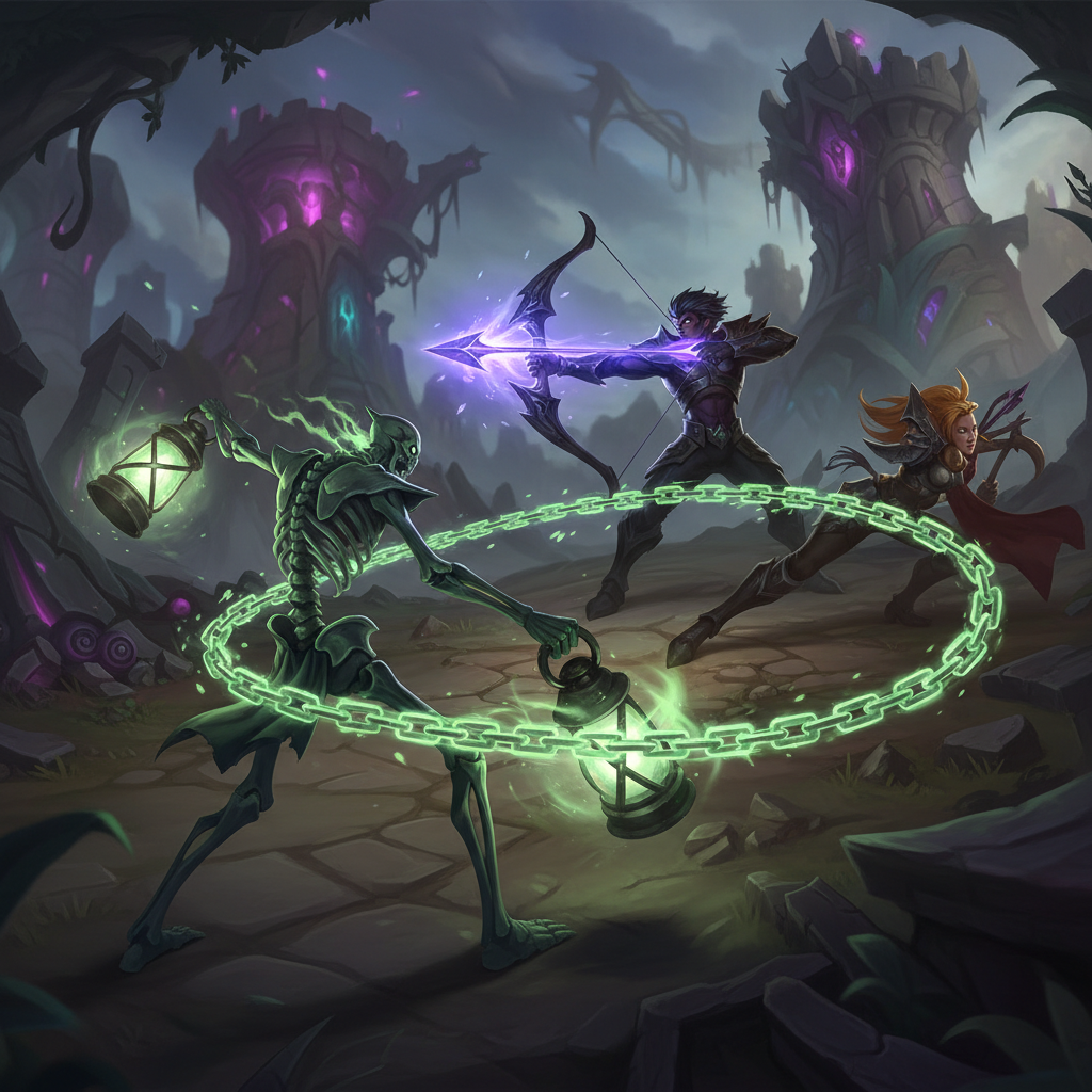 Thresh hook setup with Varus charging Piercing Arrow