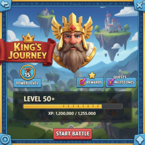تطور حساب Clash Royale: مستوى الملك (King Level) والكؤوس