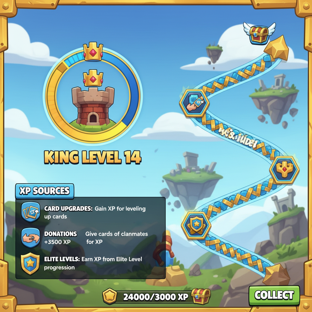 Clash Royale King's Journey XP screen