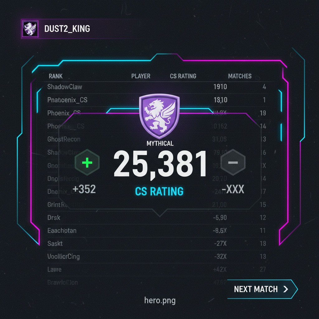 Explicación del sistema de clasificación Premier de CS2 (2026)