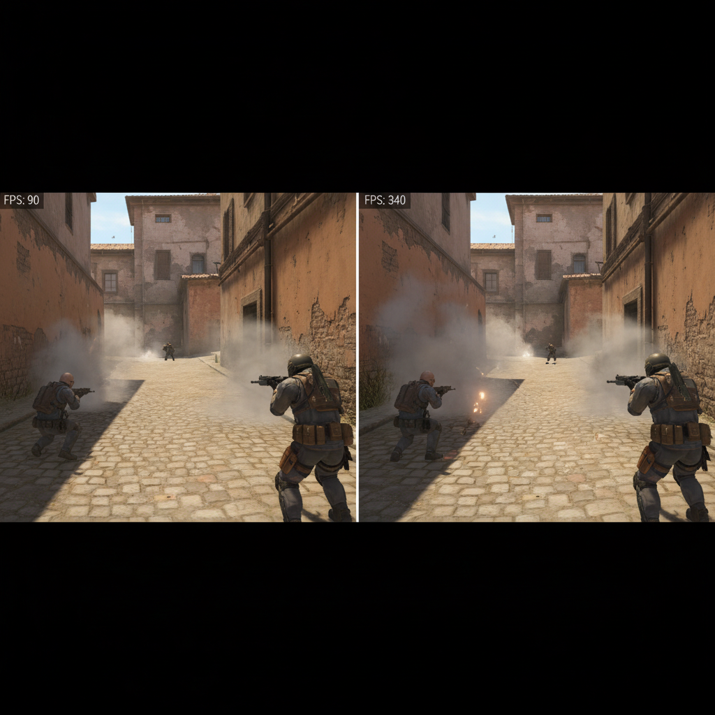 CS2 low-end vs high-end PC FPS comparison on Inferno