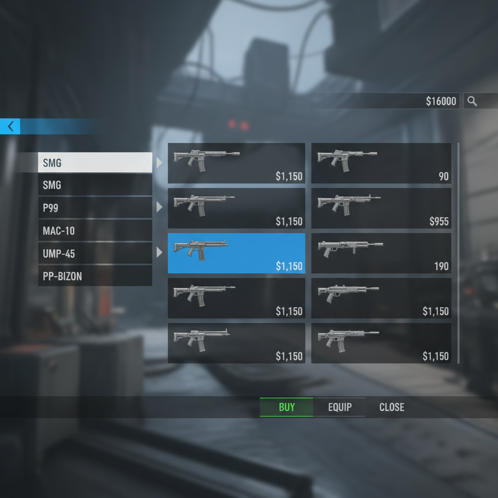قائمة شراء CS2 مع أسعار MP9 و MAC-10 الجديدة