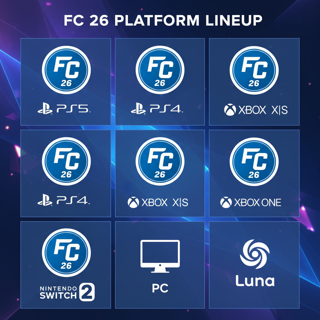 FC 26 platform lineup grid