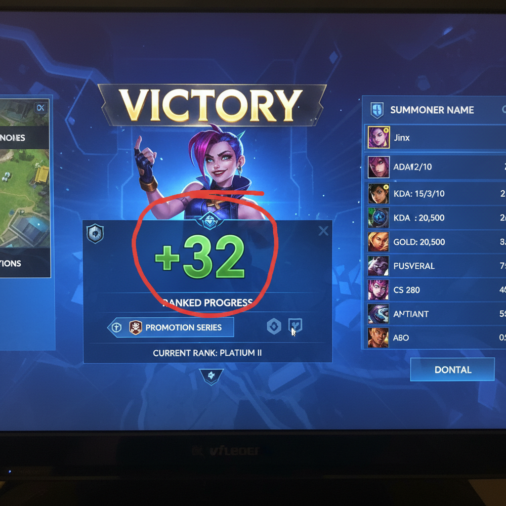 Capture d'écran de gain de PL MMR post-partie