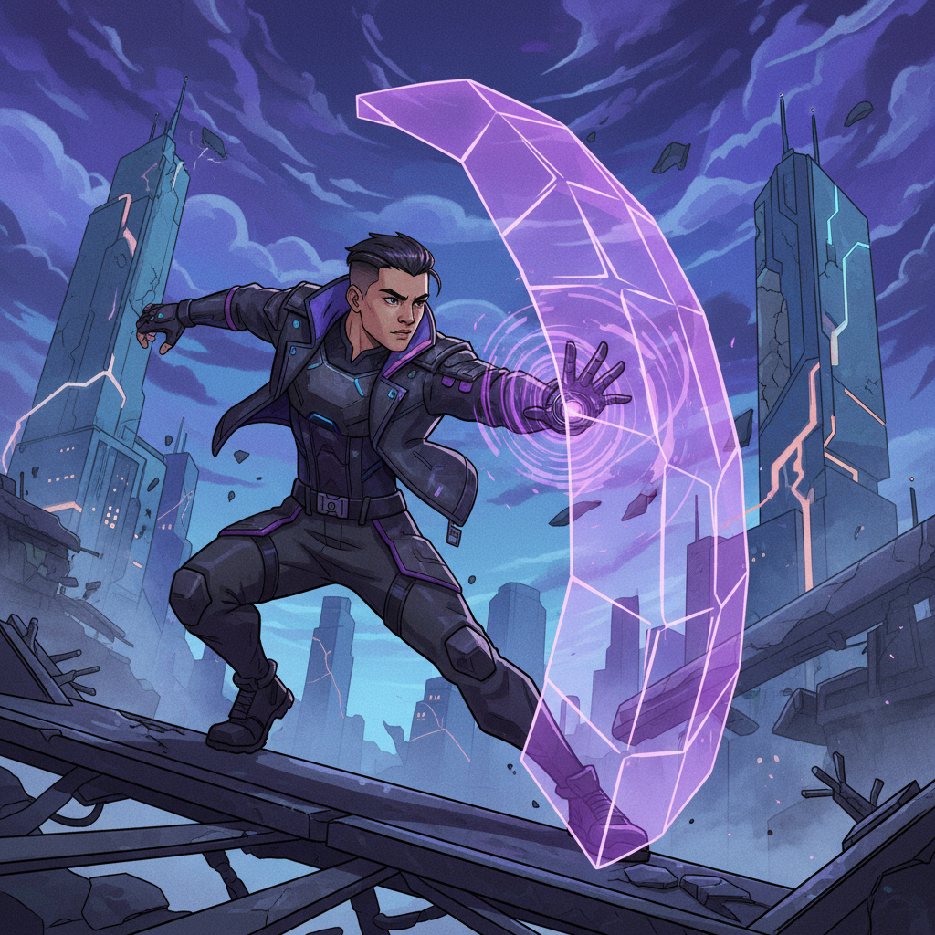 إيزو ينشر جدار Contingency الأرجواني الخاص به في فيلم MYTHS