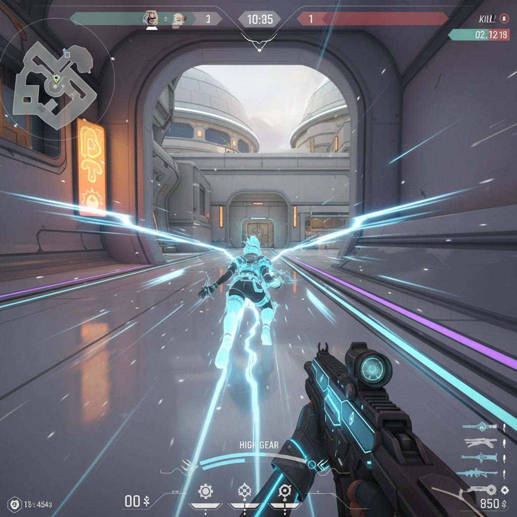 نيون أثناء الانزلاق باستخدام High Gear في موقع بيرل B