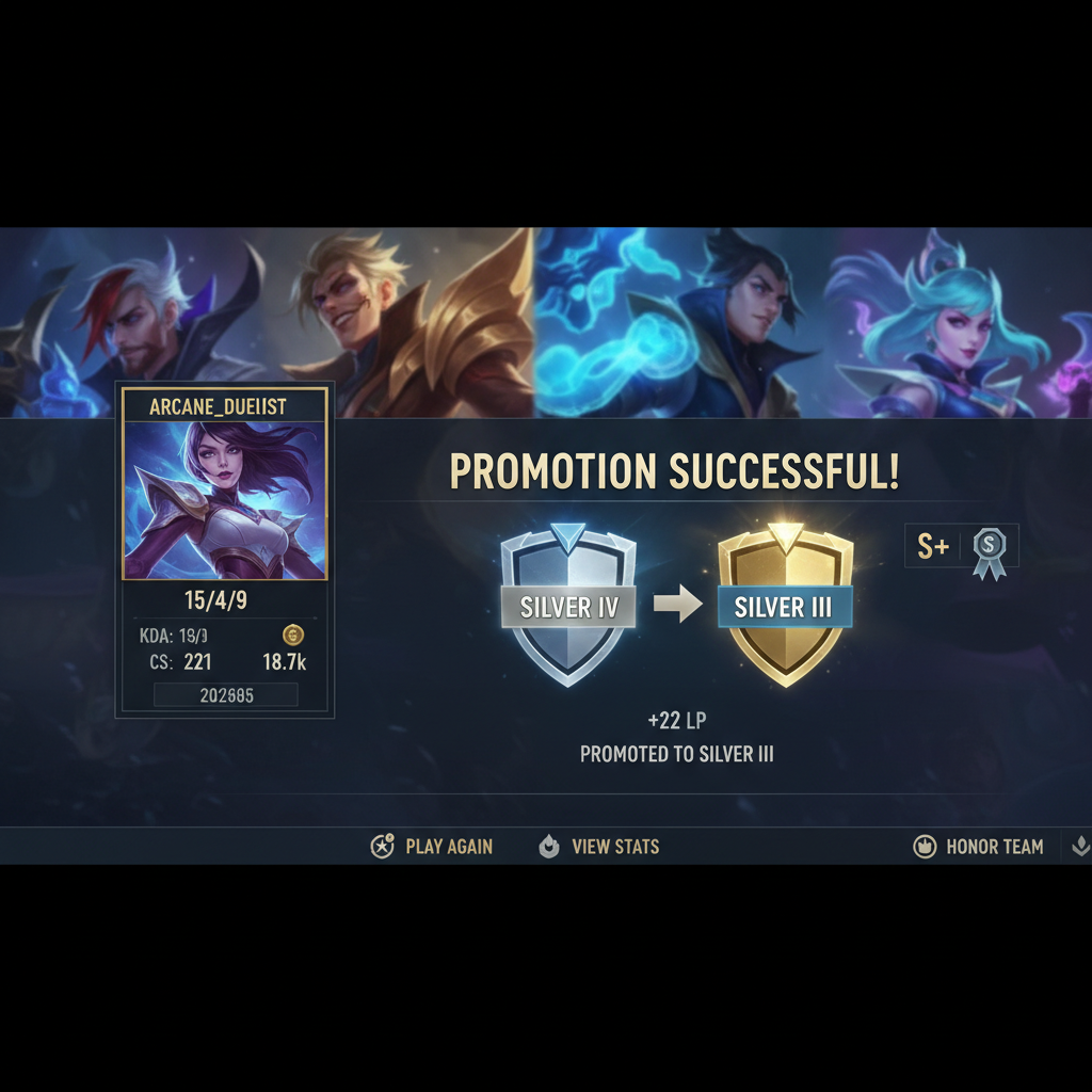 how to climb from silver to gold lol promotion LP gain screen