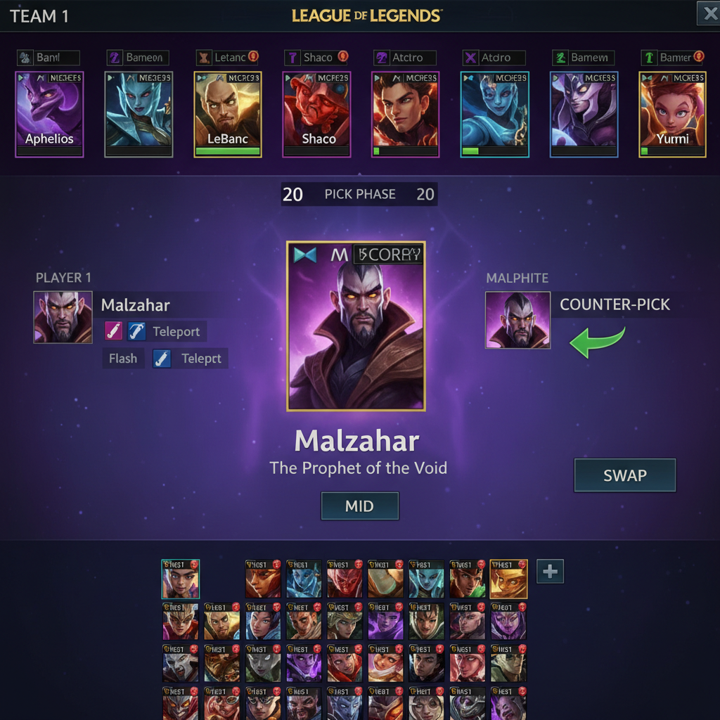 Champion select showing a focused two-champion pool for silver to gold climb