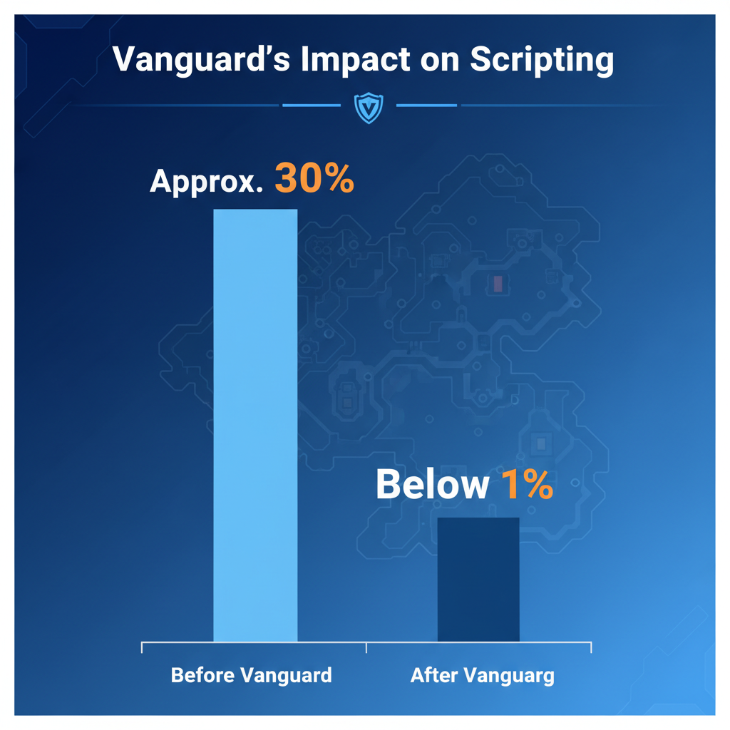Scripting rate comparison before and after Vanguard implementation