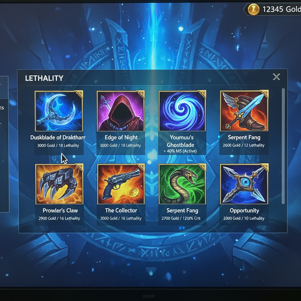Alle Lethality-Items im League of Legends Shop mit Werten