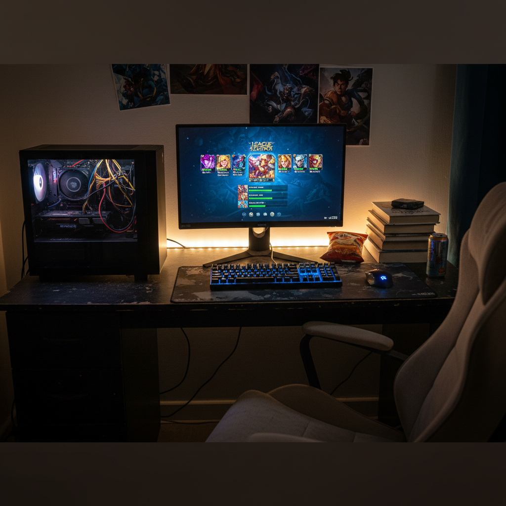 Configuración de juego económica ejecutando League of Legends a 1080p