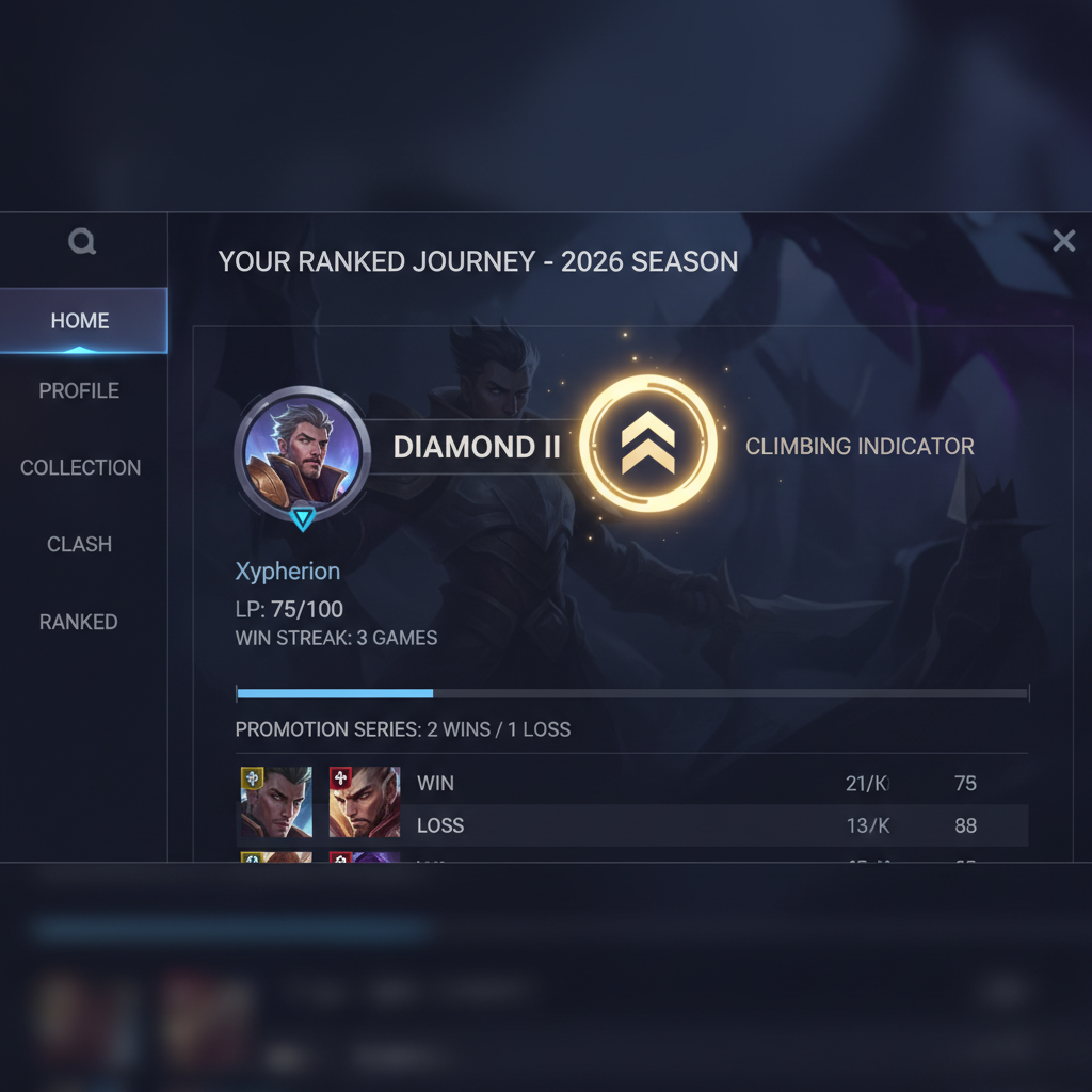 The new Climbing Indicator in the 2026 ranked UI