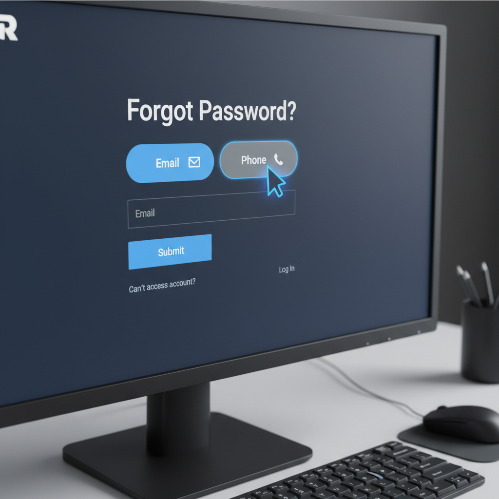 Roblox forgot-password form with Email and Phone tabs