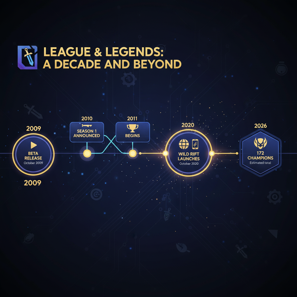 Cronología de los hitos principales de League of Legends desde 2009 hasta 2026