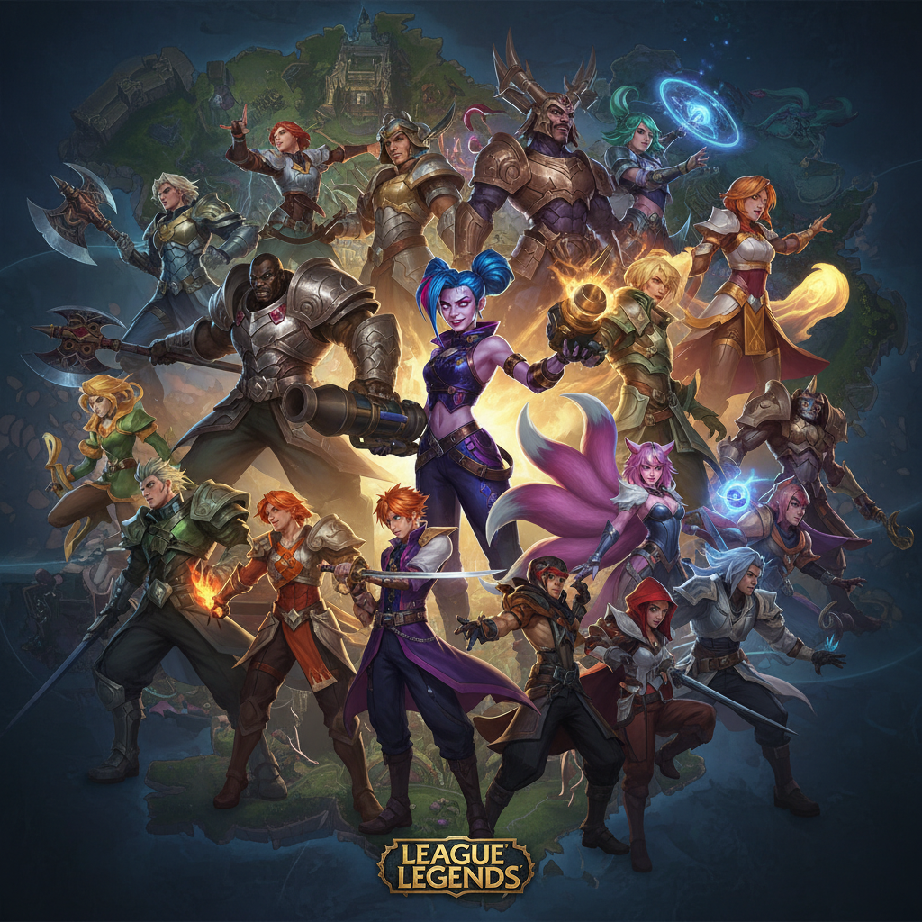 قائمة أبطال League of Legends مع عرض نماذج ثلاثية الأبعاد محدثة عالية الجودة